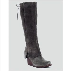 Korkease Lorelei leather grey suede heeled womens boots 8.5M